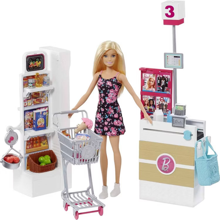 barbie shopping cart set