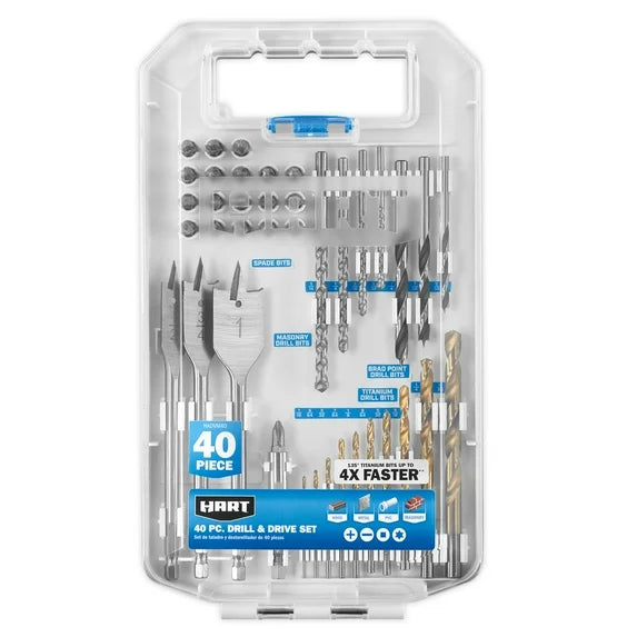 hart 40 piece drill and drive set