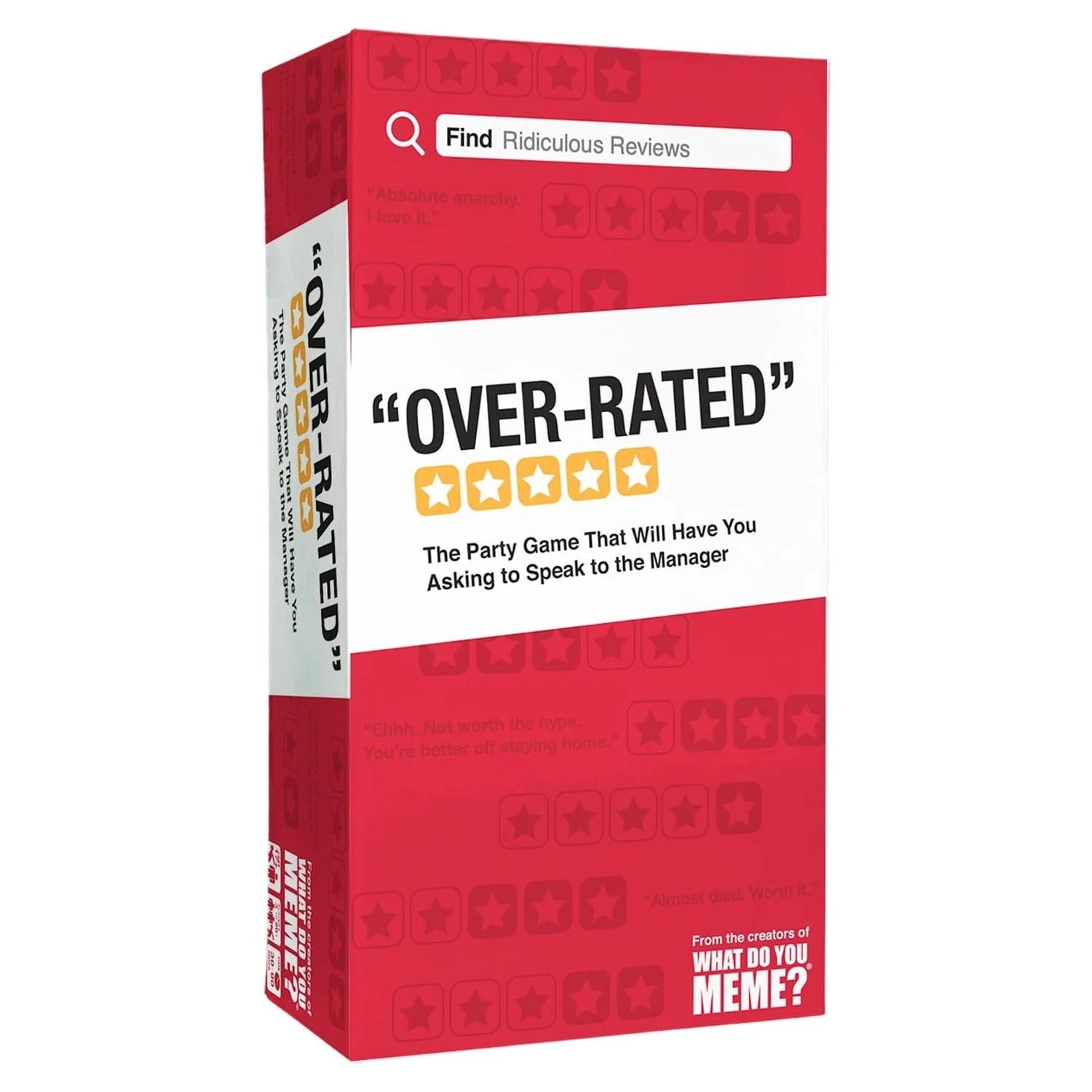 "Over-Rated" party game